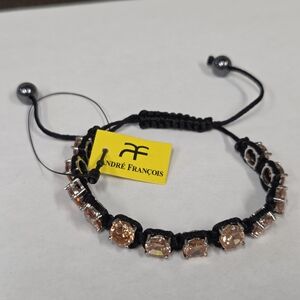 André François Crystal Shamballa Bracelet
